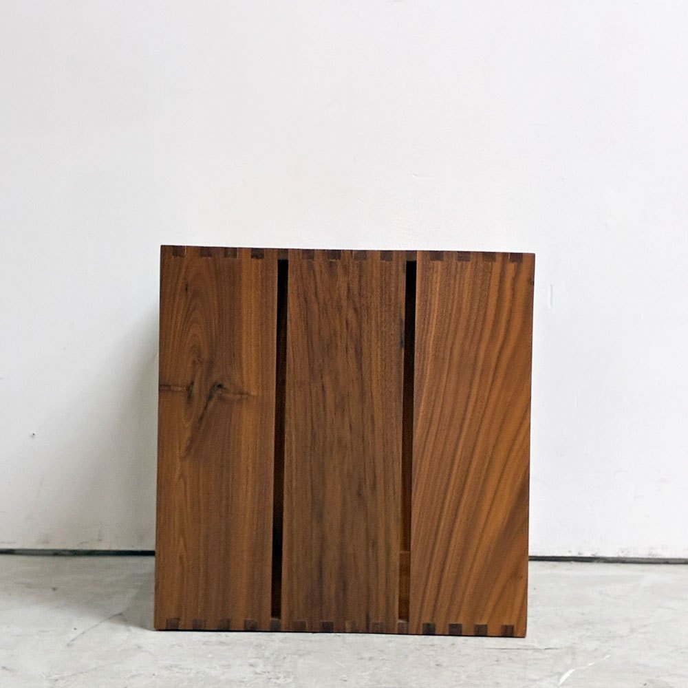 アコースティックデザイン Acoustic Design レコード収納ボックス ウォールナット材 B ●