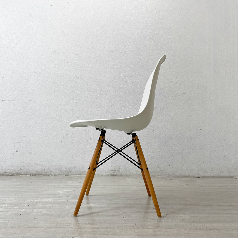 ヴィトラ Vitra サイドシェルチェア ドゥエルレッグ ホワイト ポリプロピレン ミッドセンチュリー ●
