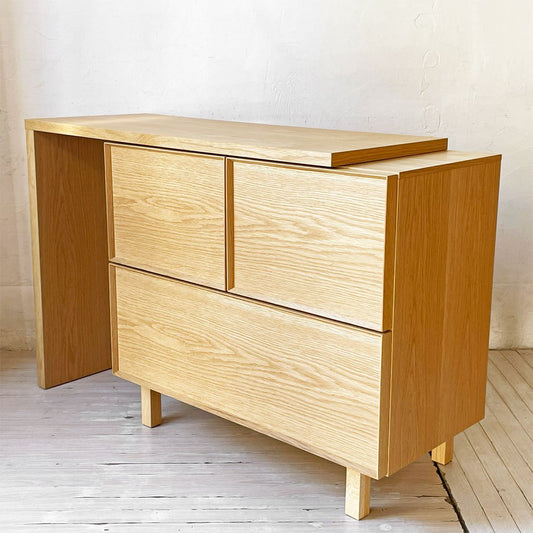 アクタス ACTUS トワード TOWARD チェスト＆サポートテーブル 80LO-2/1CHEST SGL OAK レッグ V3 デスク ナチュラルスタイル 美品 ★