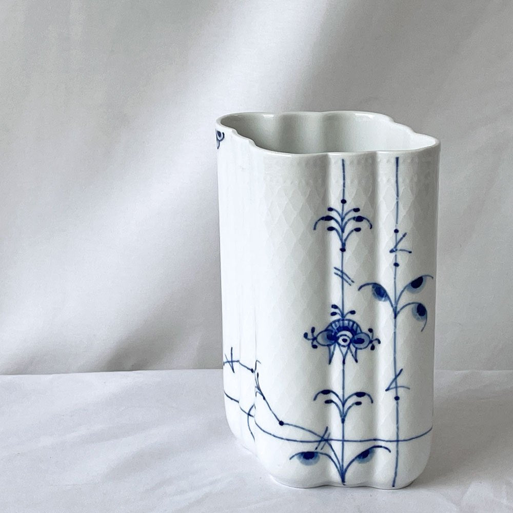 ロイヤルコペンハーゲン ROYAL COPENHAGEN ブルーパルメッテ Blue Palmette フラワーベース H15cm 北欧雑貨 未使用品 ◇