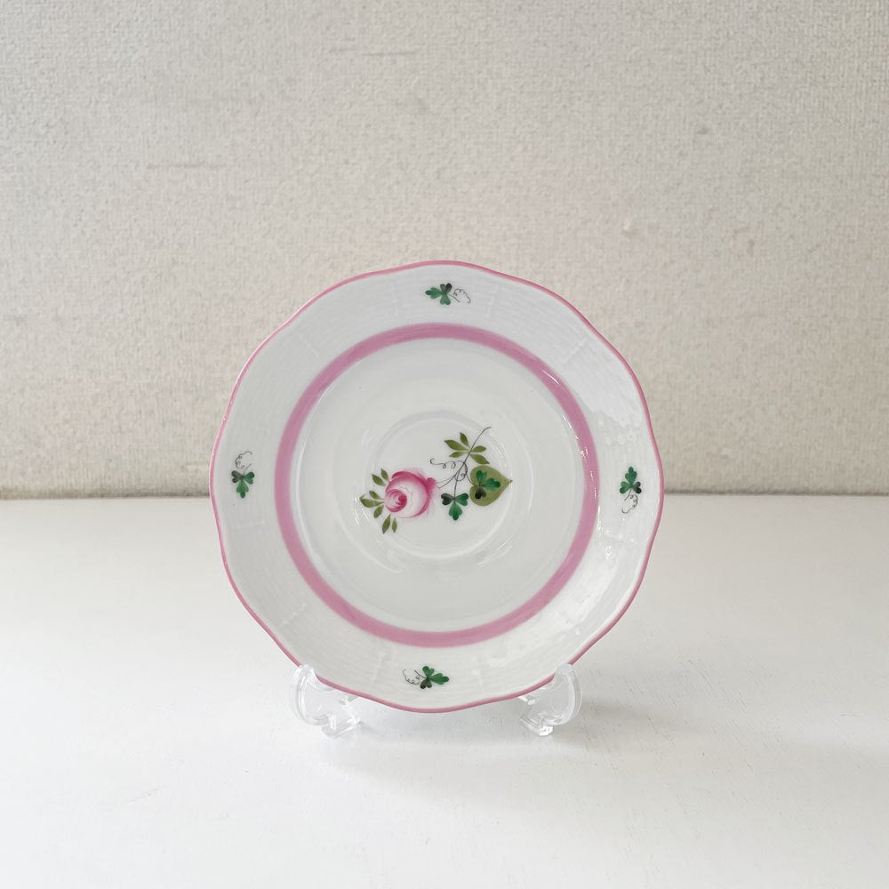 ヘレンド HEREND ウィーンの薔薇 ティーカップ＆ソーサー C/S ピンク 陶器 ハンガリー 定価￥38,500- B ◎