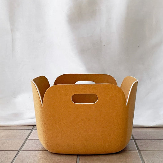 ムート MUUTO レストアバスケット RESTORE BASKET レギュラー バーントオレンジ フェルト地 ミカ トルバネン 専用袋付き デンマーク A ◇