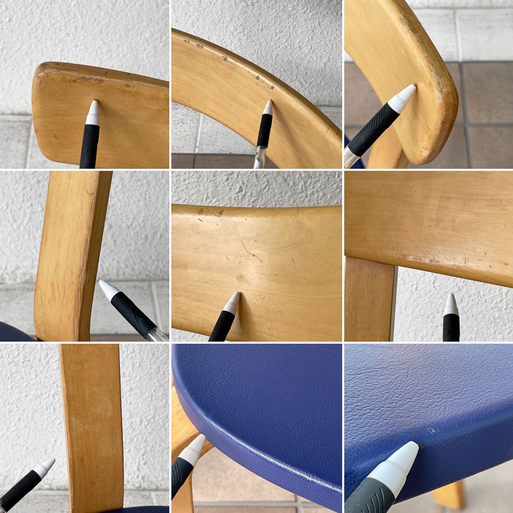 アルテック artek チェア 69 Chair 69 ダイニングチェア バーチ材 ビニールレザー ビンテージ アルヴァ・アアルト フィンランド 北欧家具 A ◇