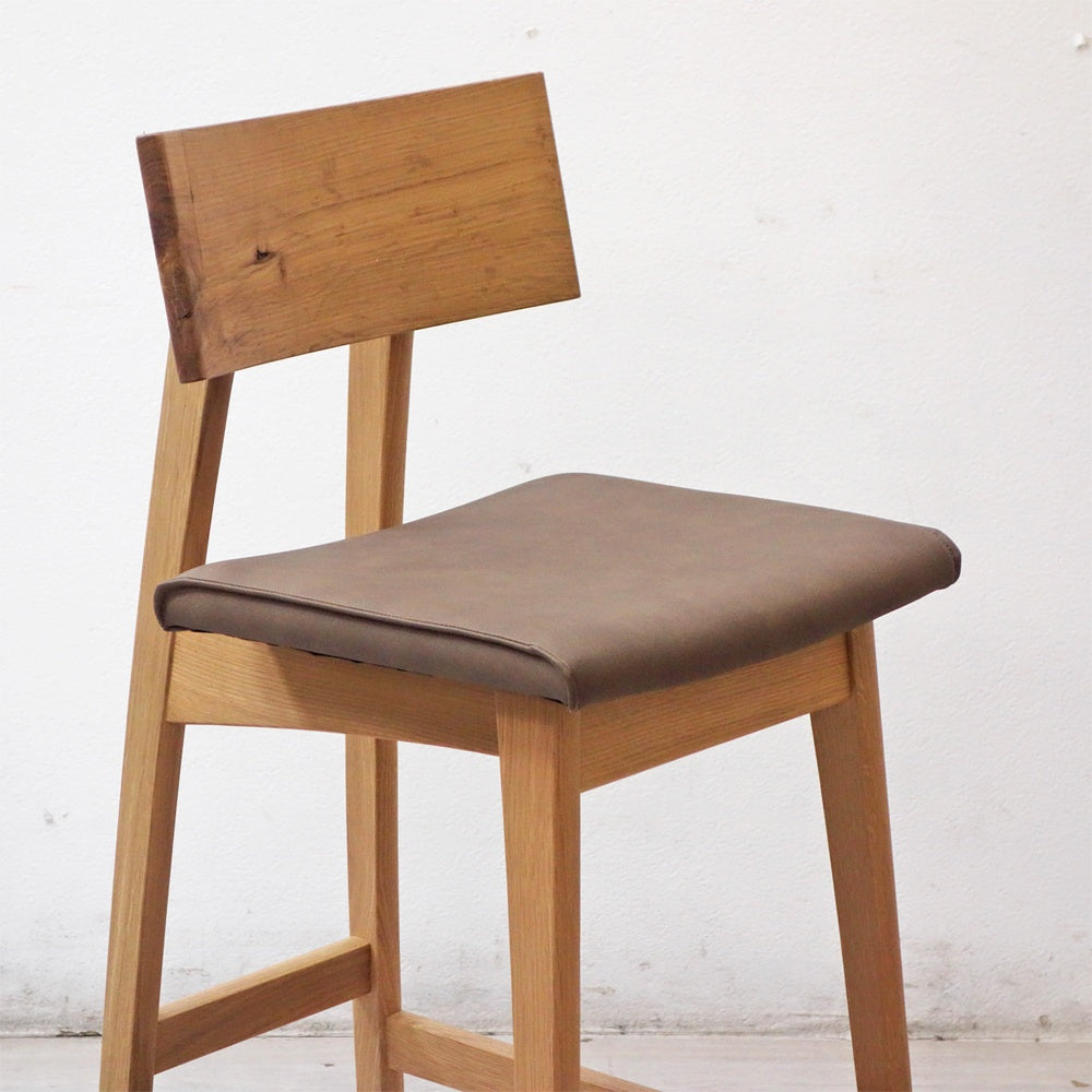 飛騨産業 HIDA 森のことば カウンターチェア ホワイトオーク無垢材 SN281 ハイラルゴ 合成皮革 佐々木敏光デザイン B ●