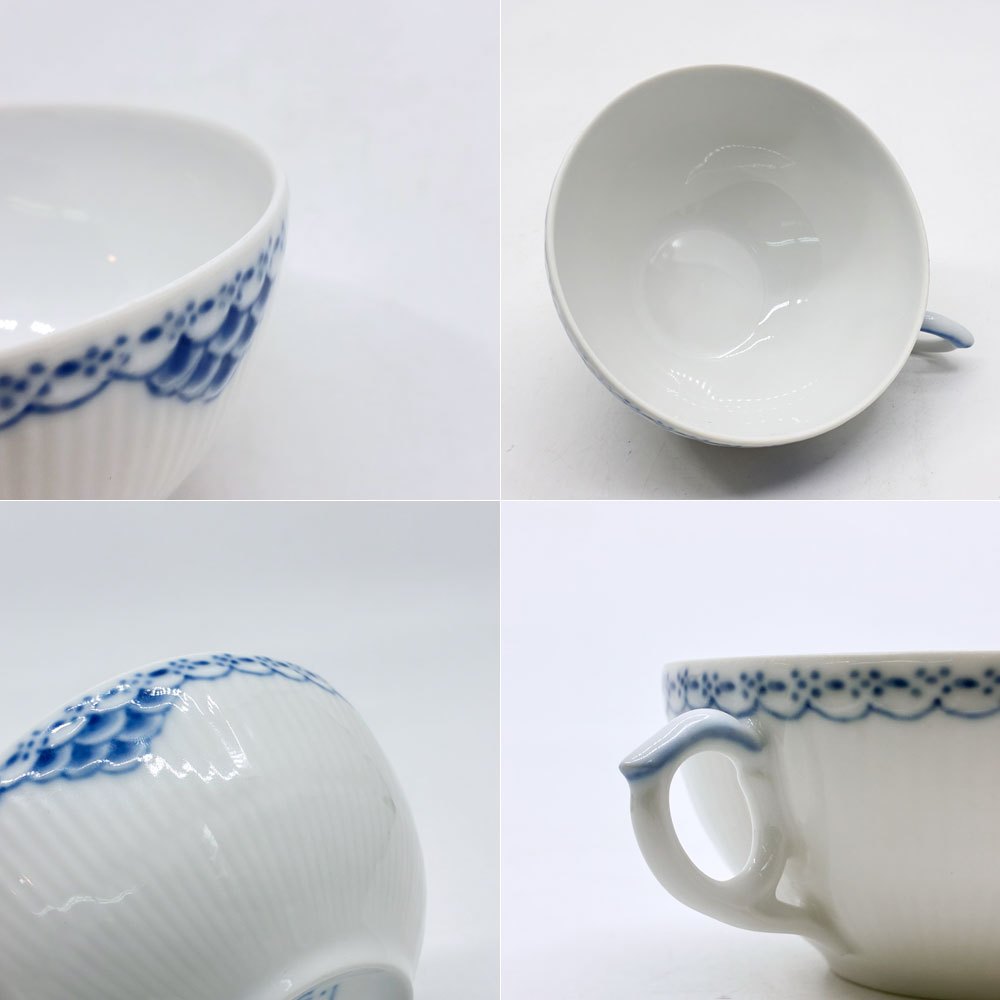 ロイヤルコペンハーゲン ROYAL COPENHAGEN プリンセス ティーカップ&ソーサー 220ml C&S デンマーク 北欧食器 D ●