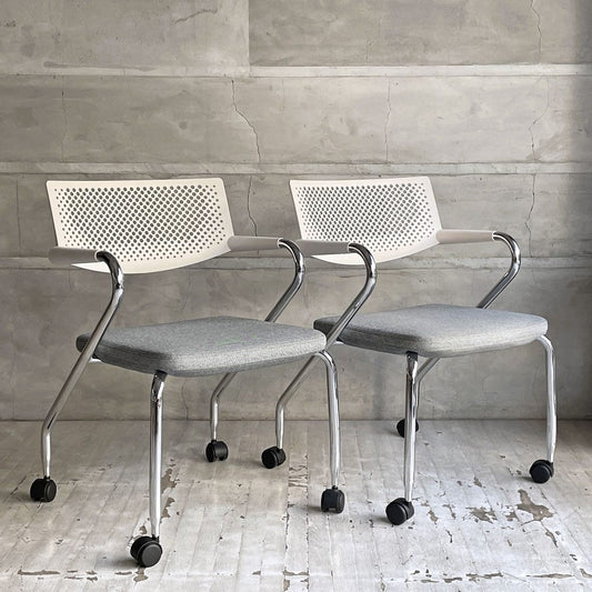 ヴィトラ vitra ビザロール Visaroll デスクチェア スタッキングチェア キャスター アントニオ・チッテリオ 2脚SET ♪