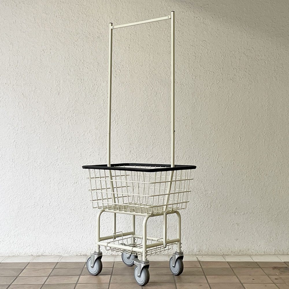 ダルトン DULTON ランドリー カート ウィズ ポール ラック LAUNDRY CART WITH POLE RACK インダストリアルデザイン 定価36,300円 ◇