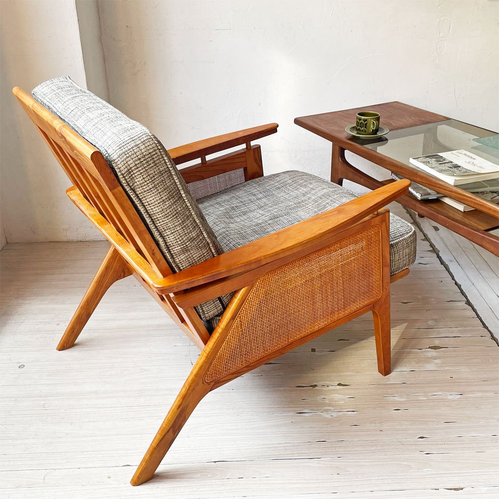 アクメファニチャー ACME Furniture ウィッカー WICKER ラウンジチェア 1Pソファ ハックベリー ラタン グレー USビンテージスタイル 定価83,600円 ★