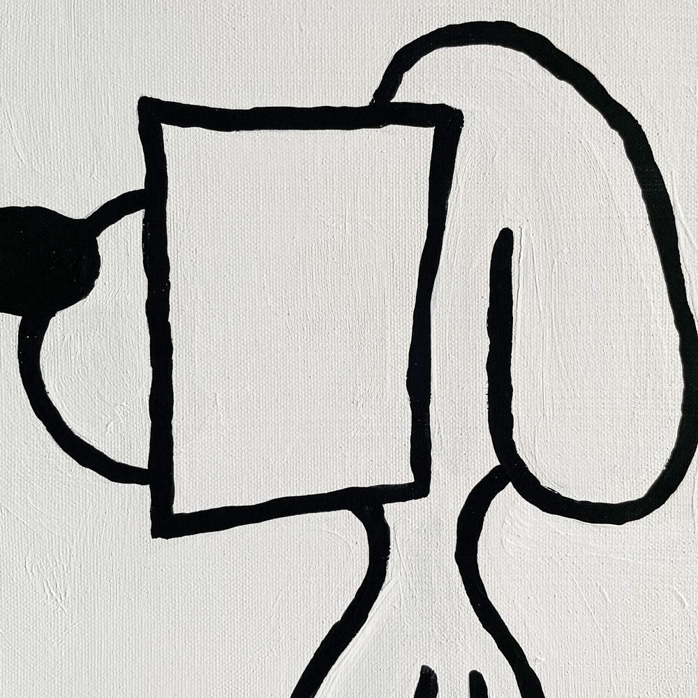 ニシクボサユリ SAYURI NISHIKUBO トップドッグ TOP DOG アクリルペイント 22.5×27.5cm 証明書＆箱付 2021年 オリジナル作品 サイン入り 〓