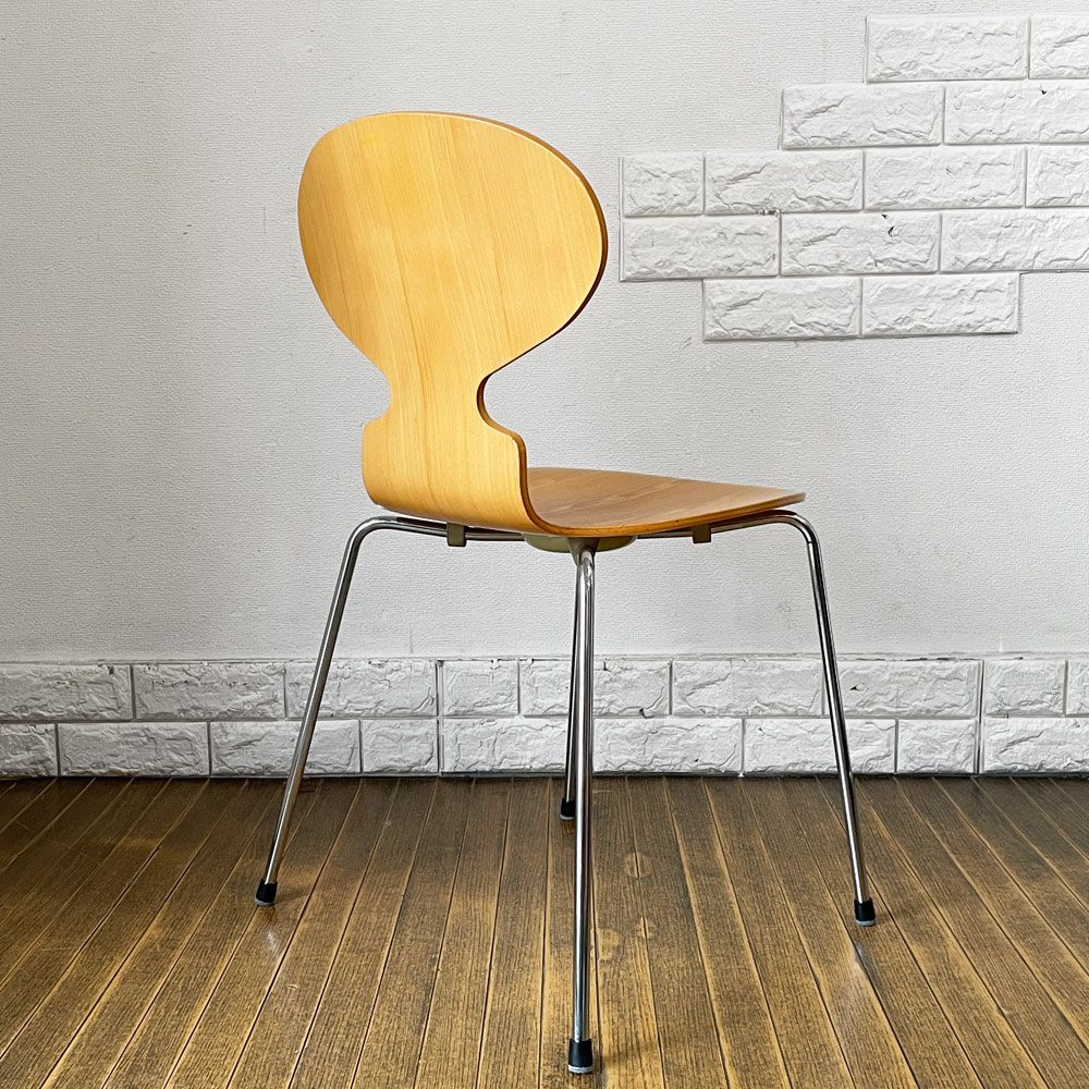 フリッツハンセン Fritz Hansen 3101 アリンコチェア アントチェア 4本脚 ナチュラルビーチ ラッカー仕上げ フェルトグライズ アルネ・ヤコブセン C ◎