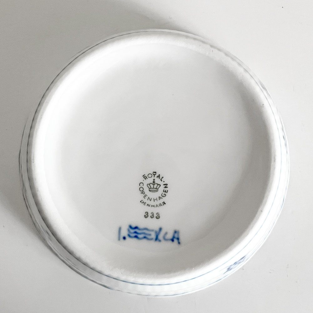 ロイヤルコペンハーゲン ROYAL COPENHAGEN ブルーフルーテッド Blue Fluted ジャパニーズ Japanese ラウンドディッシュ 平皿 丸皿 φ11cm デンマーク製 北欧 廃番 A ■