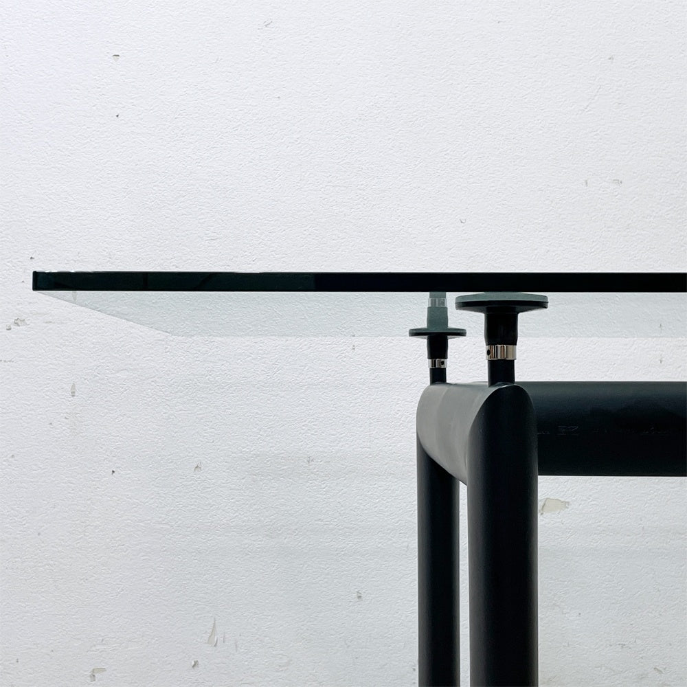 カッシーナ Cassina ル・コルビジェ LC6 ダイニングテーブル ターブル テューブ ダヴィオン テーブル 6 TABLE TUBE D’AVION ガラス天板 W225×D85cm ブラック 定価￥1,111,000- ●
