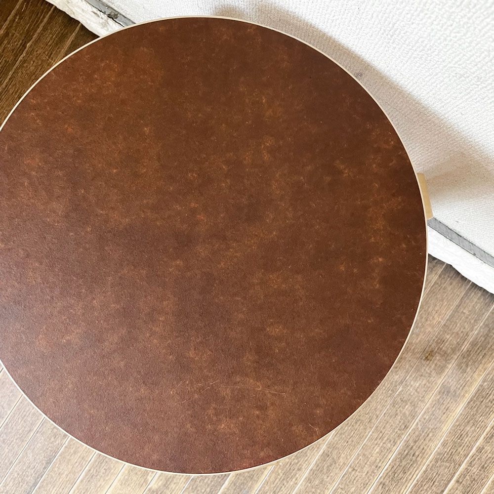 アルテック artek × 無印良品 MUJI バーチ材スツール E60 ブラウンラミネート コーティングなし 4本脚 アルヴァ・アアルト フィンランド 北欧家具 廃番 ◎