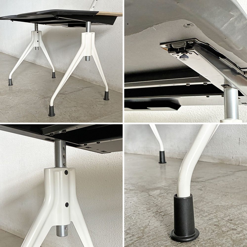 ハーマンミラー Herman Miller エンベロップデスク Envelop Desk スライド天板 & 高さ調節機能 ビル・スタンフ ジェフ・ウェバー モニターアーム パソコンデスク 取扱説明書・組み立て説明書付 A 〓
