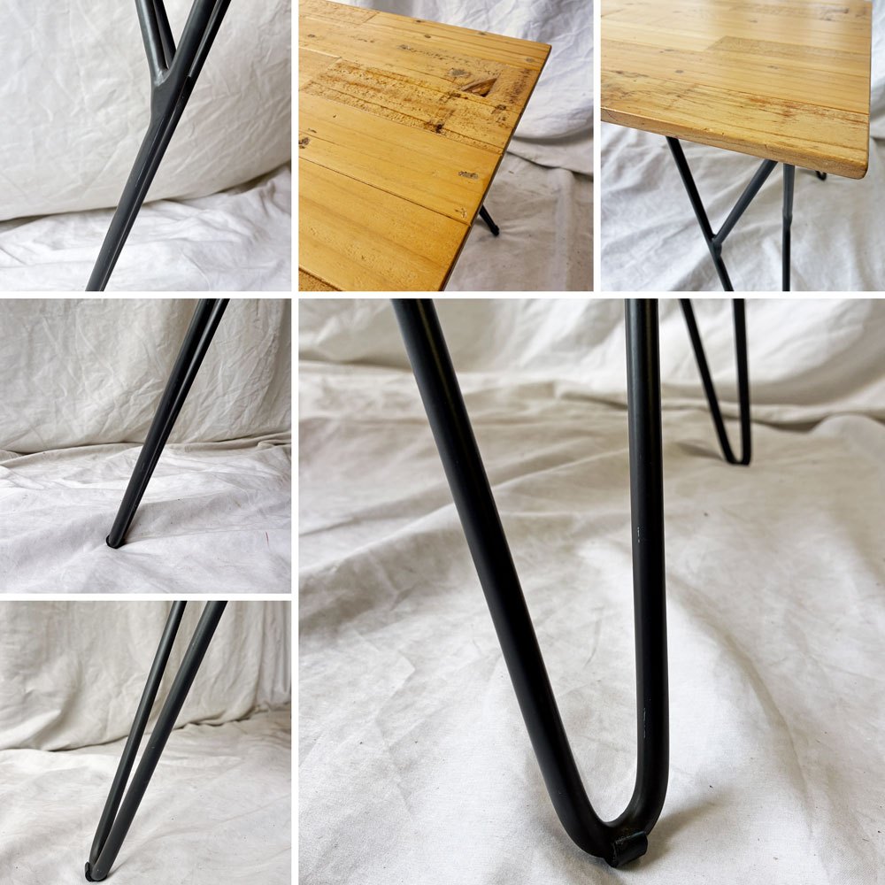 リビングハウス LIVING HOUSE. オッタシリーズ OTTA TVボード W110cm ローテーブル スチールレッグ 再生パイン無垢材 ナチュラルデザイン◇