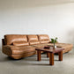 リラックスフォーム RELAX FORM トレビソ TREVISO カウチソファ 左カウチ W280cm スーパーレザーテックス オーカーブラウン 関家具 定価￥307,725- 〓