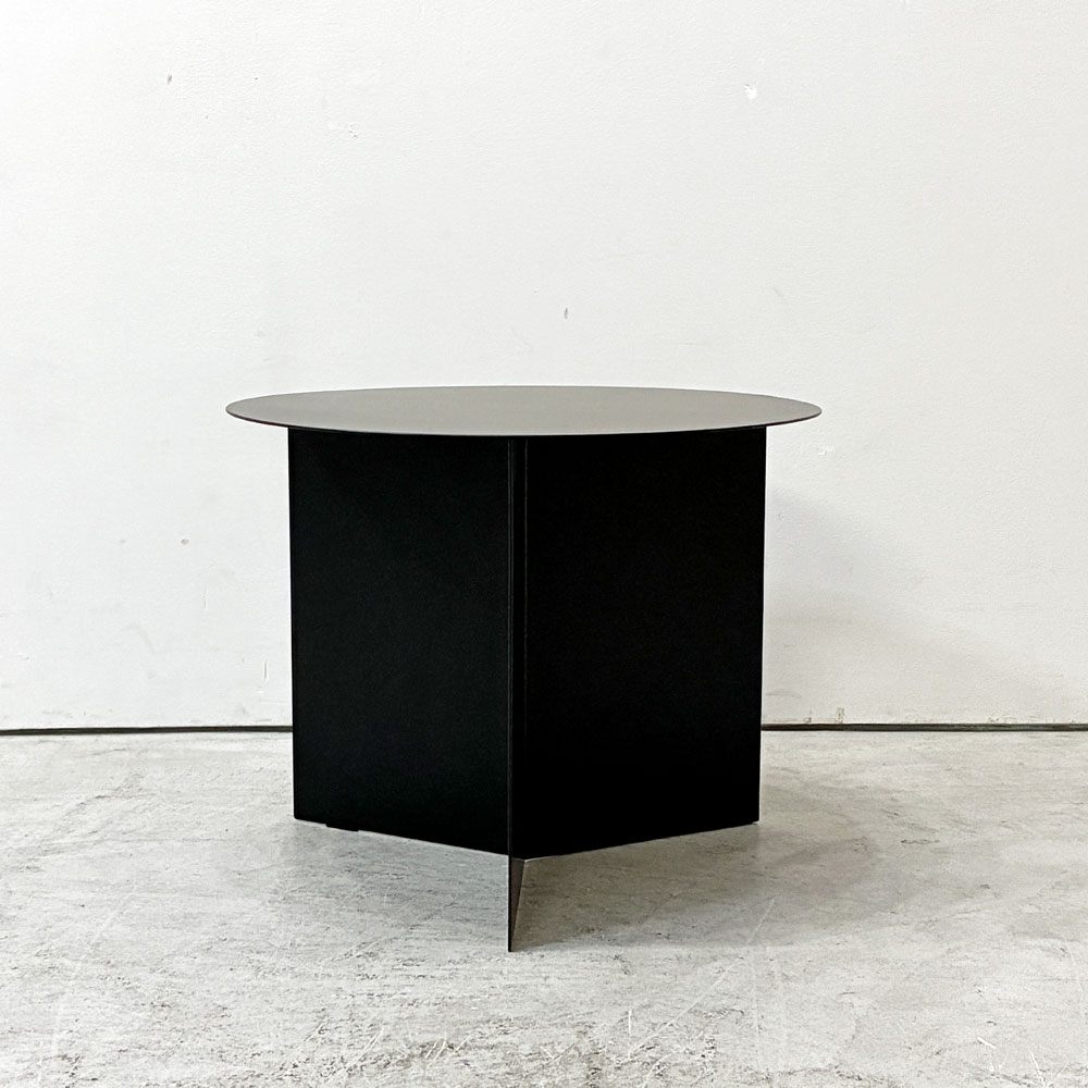 ヘイ HAY スリットテーブル SLIT TABLE XL サイドテーブル ローテーブル ラウンド Φ45cm スチール ブラック 北欧 デンマーク モダン A ●
