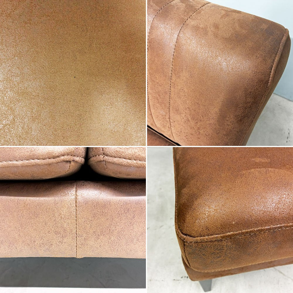 クラッシュゲート CRASH GATE ノットアンティークス Knot antiques グレス GRESS 2人掛けソファ 肘なし Lサイズ ココア レザーテックス 定価￥75,900- ◎
