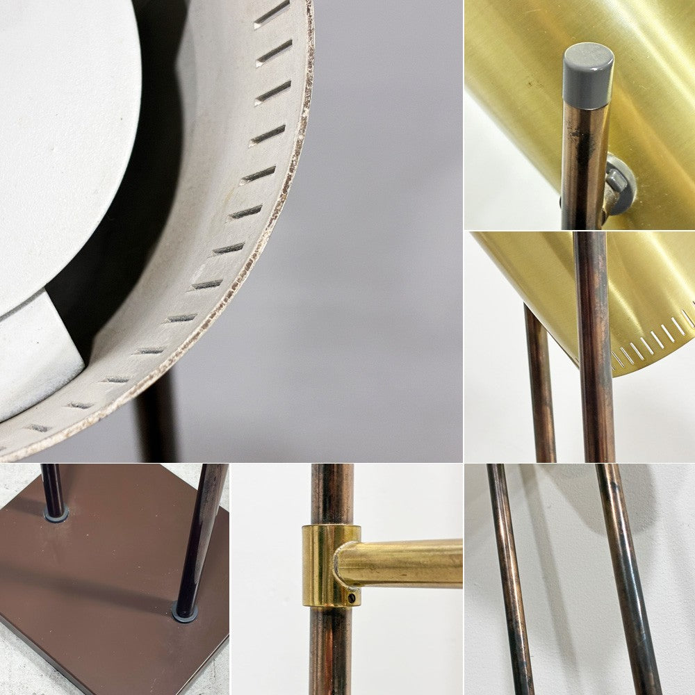 フォグ&モーラップ Fog ＆ Morup ビンテージ トロンボーン Trombone フロアランプ スタンドライト 照明 Jo Hammerborg コード・プラグ換装済み デンマーク ミッドセンチュリーモダン 希少品 ●