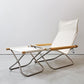 ニーチェア エックス NY chair X フォールディングチェア オットマン付 ホワイト×ナチュラル 折り畳みチェア 新居猛 藤栄 MoMA ●