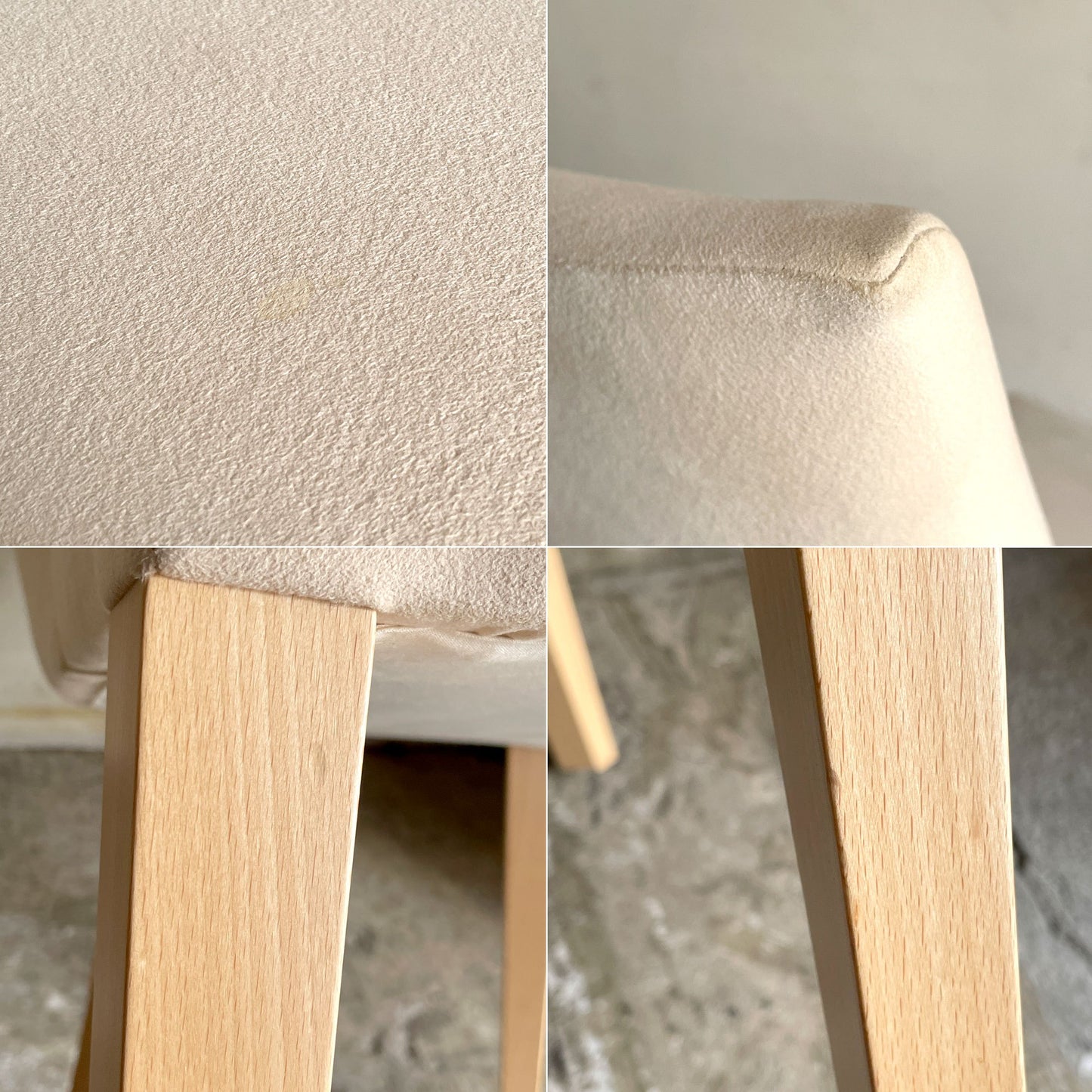 イデー IDEE アミチェア AMI CHAIR ダイニングチェア 1pソファ ラムース生地 アイボリー ■