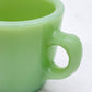 ファイヤーキング Fire King レストランウェアシリーズ ジェダイ Jade-ite ストレート カップ＆ソーサー Straight Cup&Saucer ミルクガラス USビンテージ アンカーホッキング A ●