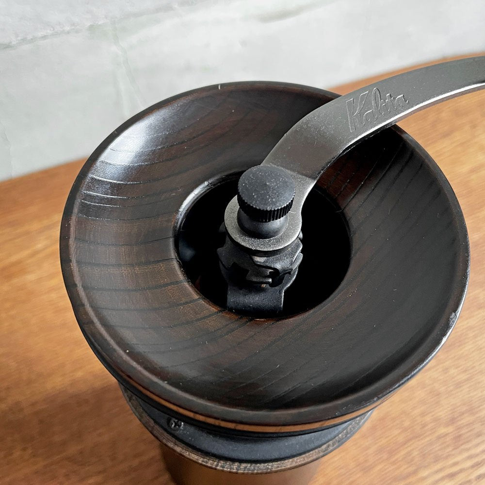 モクネジ Mokuneji × カリタ Kalita COFFEE MILL URUSHI KURO コーヒーミル 手動 木製 漆塗り 専用ミルカバー付 合計定価￥37,180- ♪