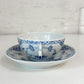 ロイヤルコペンハーゲン ROYAL COPENHAGEN ブルーフルーテッド ハーフレース ティーカップ＆ソーサー 北欧食器 G ◎