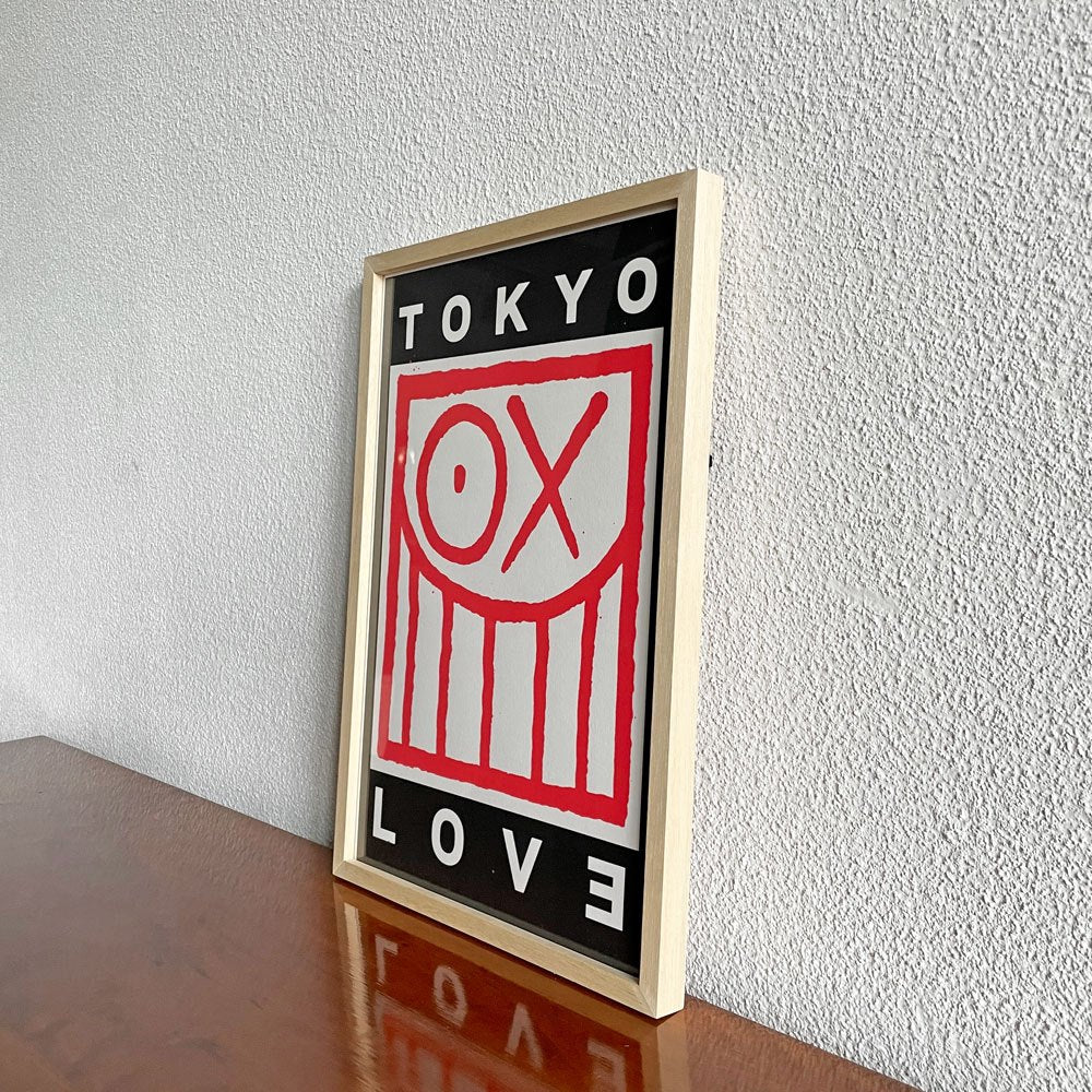 タトラス TATRAS × アンドレ・サライヴァ Andre Saraiva トーキョーラブ Tokyo Love ポスター 33×48cm 木製フレーム付 40/50 サイン入り 〓