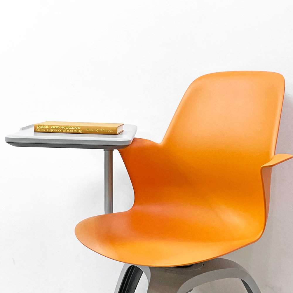 スチールケース Steelcase ノード node ミーティングチェア オフィスチェア シトロン 可動式サイドテーブル＆キャスター付 ●