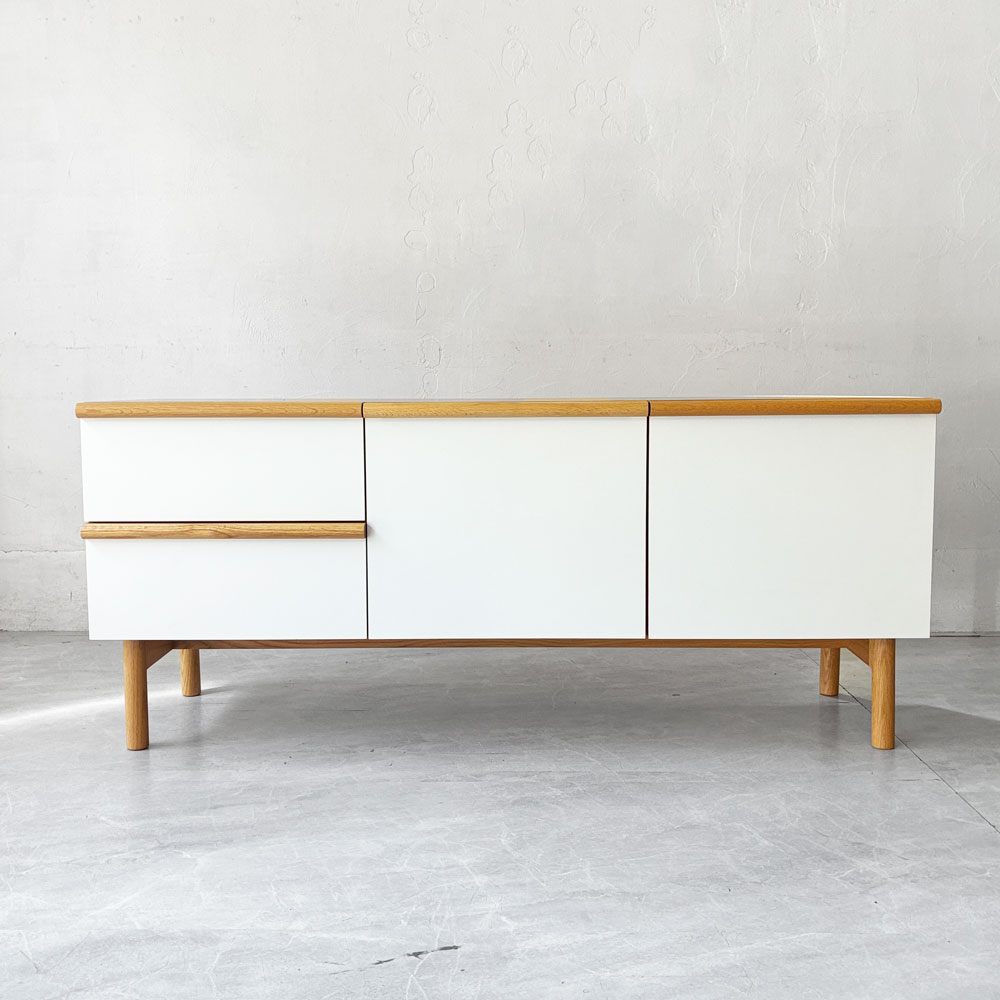 イデー IDEE スティルト サイドボード L STILT SIDEBOARD L テレビボード AVボード オーク材 W141cm マリナ・ボーティエ 北欧スタイル 美品 定価￥￥139,900- ★