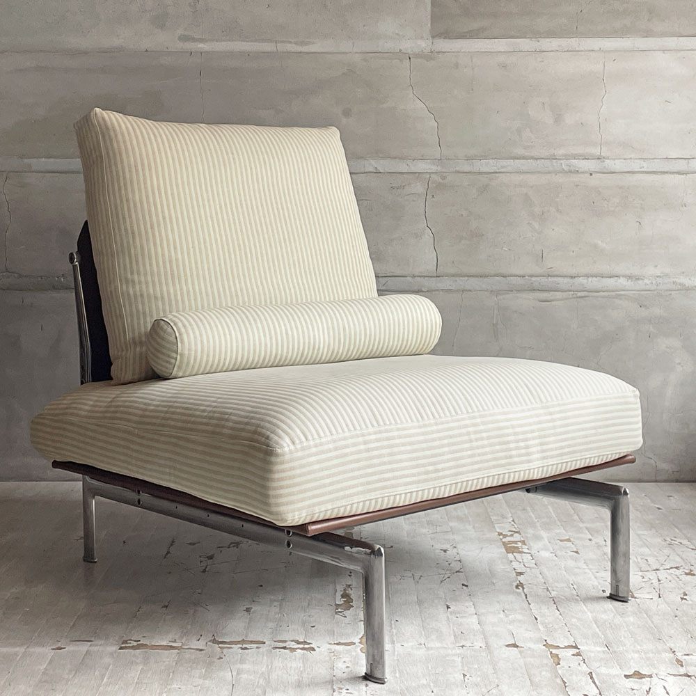 ビーアンドビー イタリア B&B Italia デイエシス DIESIS ラウンジチェア 1Pソファ ファブリック レザー ボルスタークッション付き アントニオ・チッテリオ モダンデザイン ♪