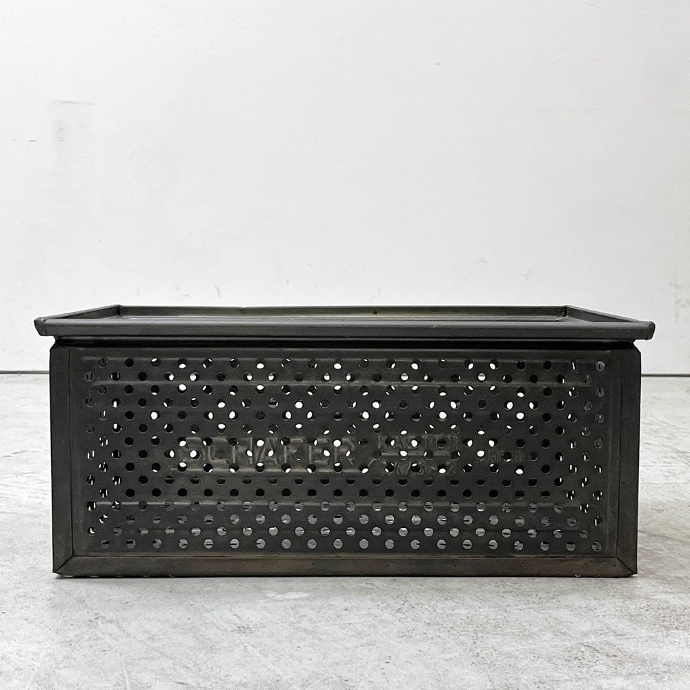 SCHAFER スタッキング ストレージボックス パンチングメタル インダストリアル ドイツビンテージ C ●