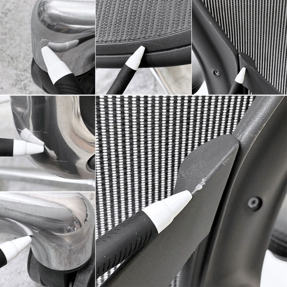 ハーマンミラー Herman Miller アーロンチェア リマスタード フル装備 Bサイズ ポリッシュドアルミニウムベース ポスチャーフィット ビル・スタンフ ＆ ドン・チャドウィック ●