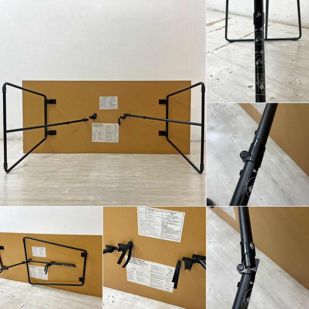 無印良品 MUJI 折りたたみテーブル ダイニングテーブル オーク材 スチール脚 W160cm ナチュラルデザイン 定価￥25,900- ●
