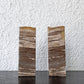 オーク ペトリファイド ウッド OAK Petrified Wood 珪化木 ブックエンド 本立て オブジェ ベージュ系 ウッドストーン 鉱石 ◇