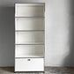 ユーエスエムハラー USMハラー USM Haller キャビネット シェルフ 1列×5段 エクステンションシェルフ メタルボックスインサート付 ピュアホワイト 合計参考価格￥329,905- ■