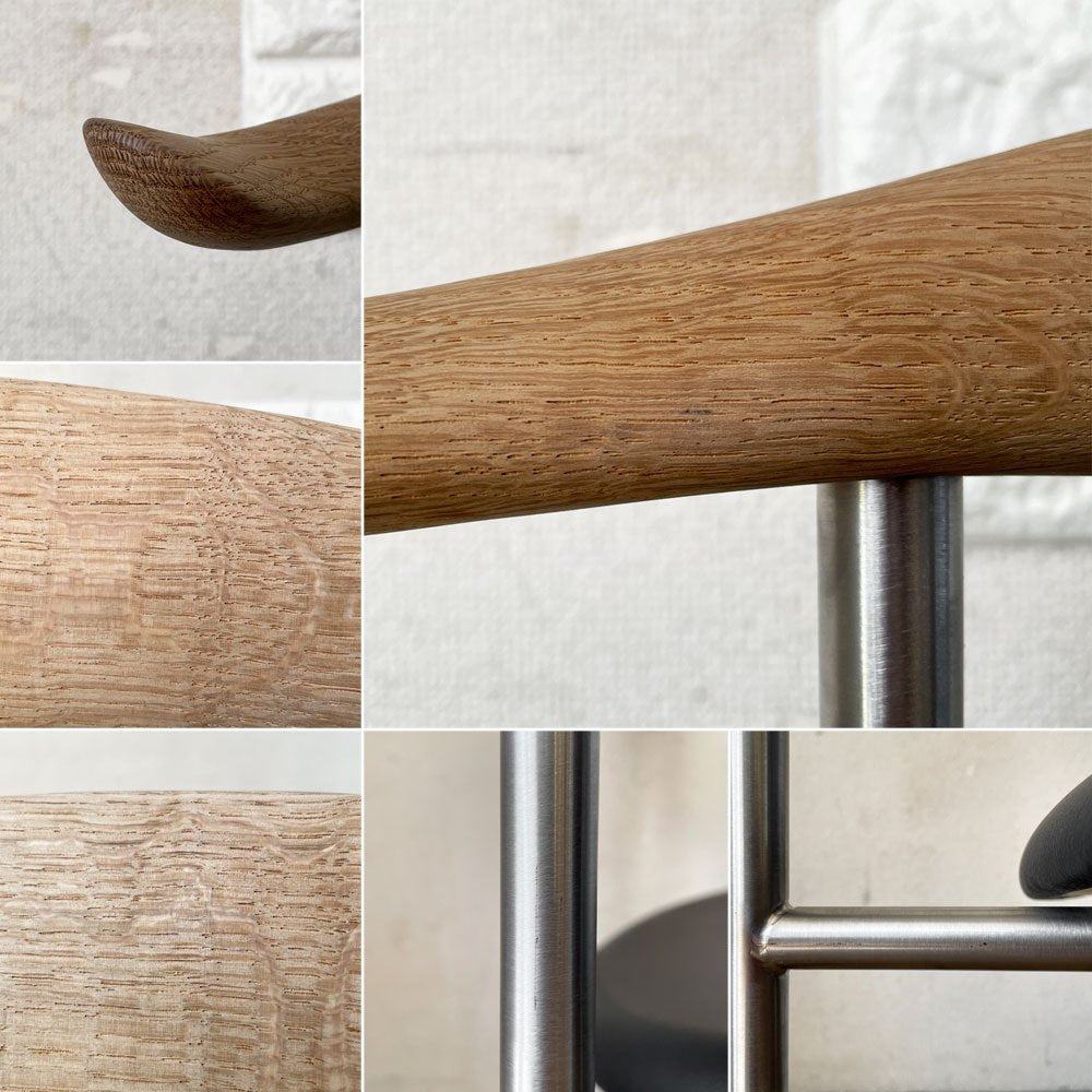 カールハンセン＆サン Carl Hansen & Son CH88P ダイニングチェア オーク材 本革 ブラックレザー ステンレスレッグ ハンス・J・ウェグナー 北欧家具  ◎