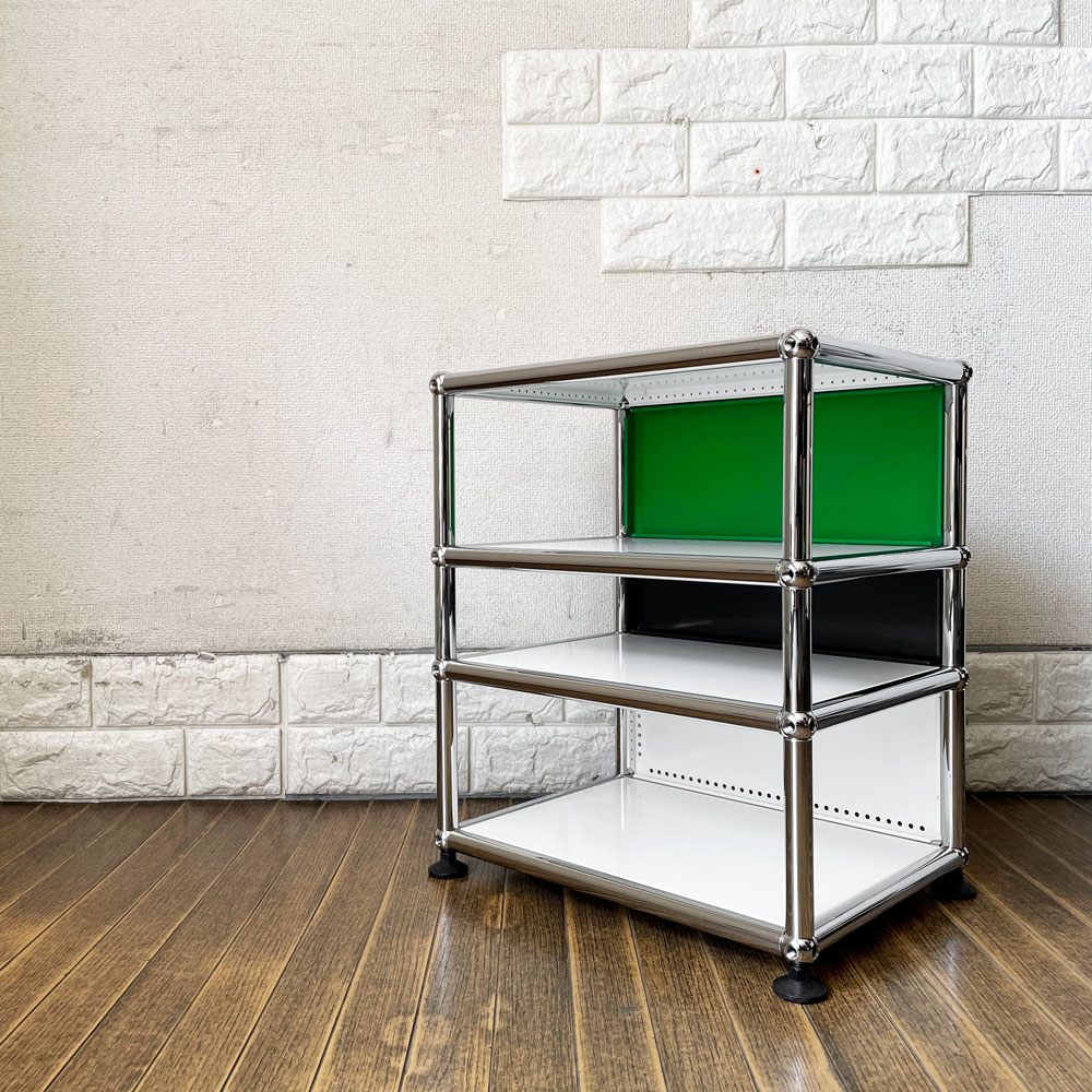 ユーエスエムハラー USM Haller モジュラーファニチャー ハラーシステム キャビネット オープンシェルフ 1列3段 H44.5cm マルチカラー スイス 参考価格￥132,341- ◎