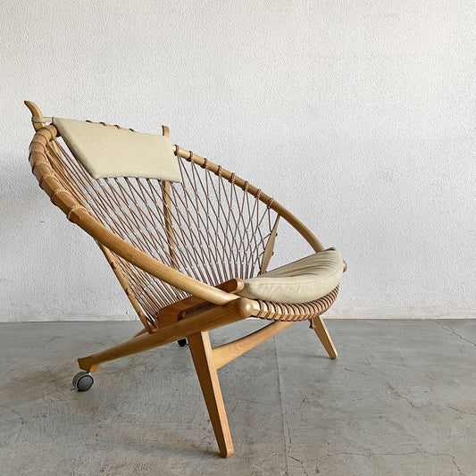 PPモブラー PP Mobler PP130 サークルチェア ラウンジチェア オーク材 キャスター付 ハンス・J・ウェグナー デンマーク 北欧家具 現行定価￥1,984,400- 〓