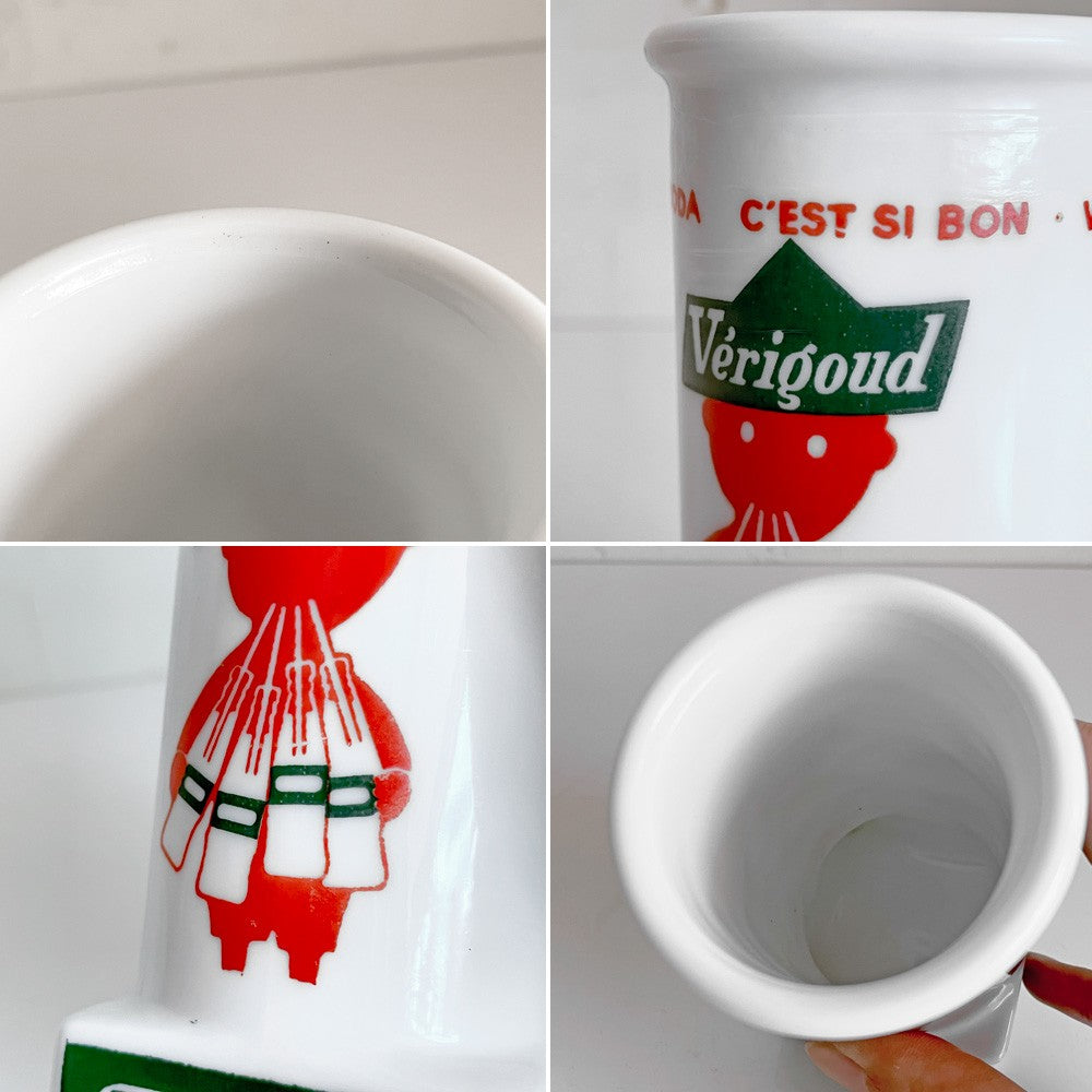 ヴェリグゥ Verigoud ミルクガラス製 ストロースタンド レイモン・サヴィニャック 60's ビンテージ ■