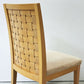 カリガリス Calligaris ダイニングチェア ハイバック ビーチ材 編み込み ファブリック ナチュラルモダン イタリア ●