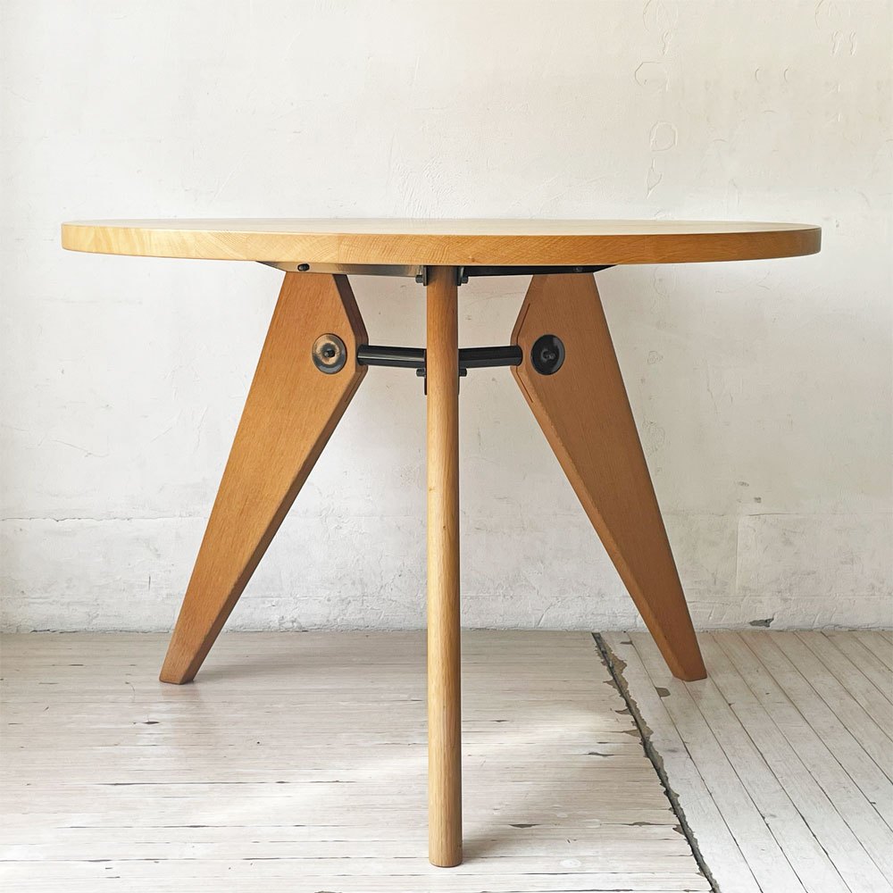 ヴィトラ vitra. ゲリドン Gueridon ダイニングテーブル ラウンド ナチュラルオーク 無垢材 Φ105cm ジャン・プルーヴェ 定価￥399,300- ★