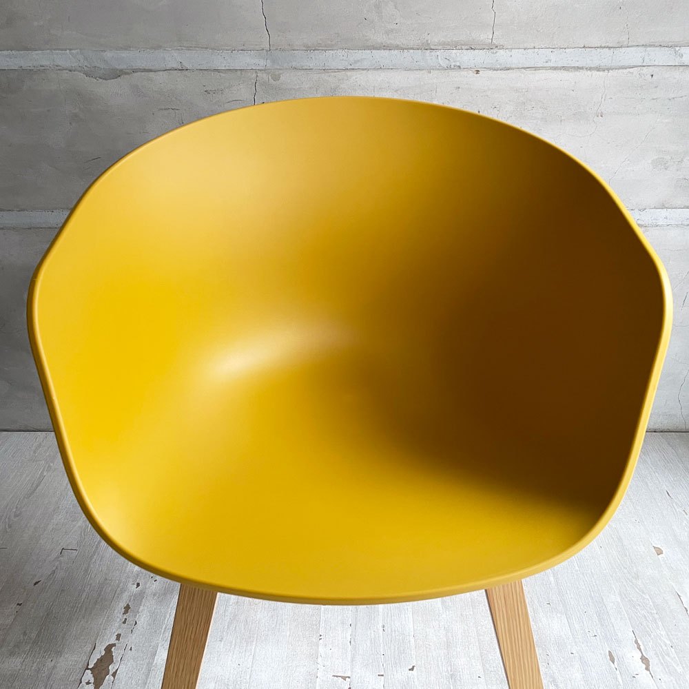 ヘイ HAY アバウトアチェア ABOUT A CHAIR AAC22 アームチェア マスタード 廃番カラー 専用シートクッション付き デンマーク 合計定価￥66,550- ♪
