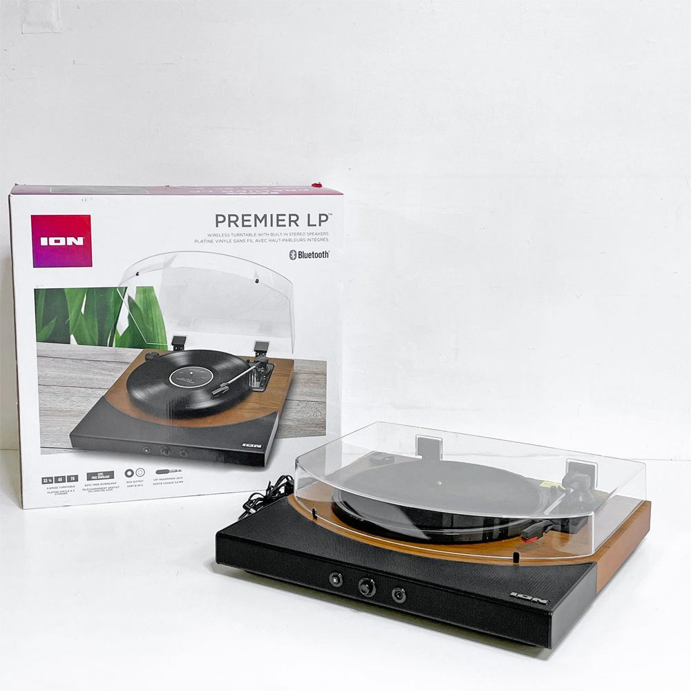アイオンオーディオ ION AUDIO レコードプレイヤー ステレオスピーカー内蔵ターンテーブル PREMIER LP Bluetooth対応 ●