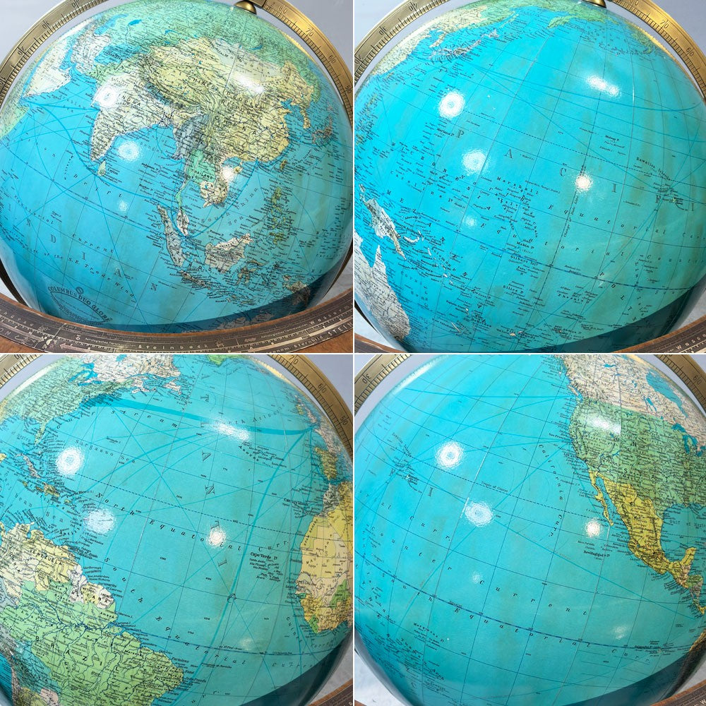 コロンブス COLUMBUS デュオ DUO 地球儀 グローブランプ GLOBE LAMP 物理・行政地図切り替え コロニアル型 ドイツ ●