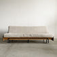 ジャーナルスタンダードファニチャー j.s.F ハビタ ソファベット HABITAT SOFA BED デイベッド 3Pソファ オーク材 インダストリアルテイスト 定価￥231,000- 〓