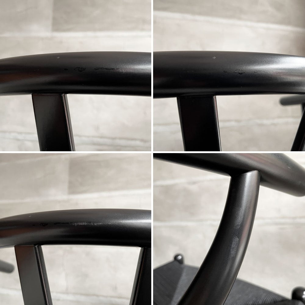 カールハンセン＆サン Carl Hansen & Son CH24 Yチェア ブラックラッカー×ブラックペーパーコード  ビーチ材 日本仕様サイズ ハンス・J・ウェグナー デンマーク 北欧家具 A ♪