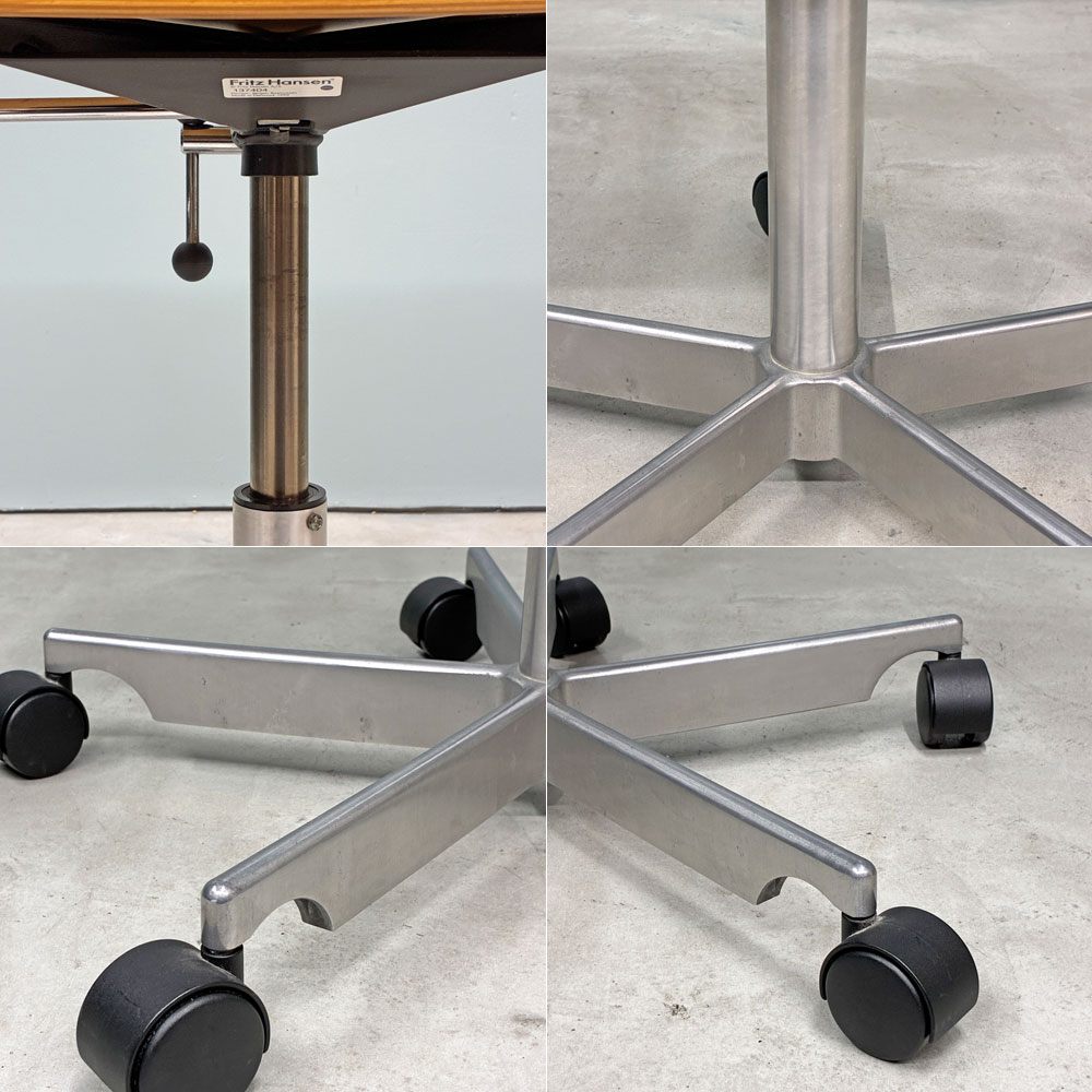 フリッツハンセン Fritz Hansen ケヴィチェア KEVI デスクチェア キャスターベース プライウッド板座 5本脚 ヨルゲン・ラスムセン 1999年製 デンマーク 北欧 ◎
