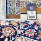 イスファハン Esfahan ペルシャ絨毯 ラグ カーペット 95cm×70cm ウール（縦糸シルク） タグ付 イラン ★
